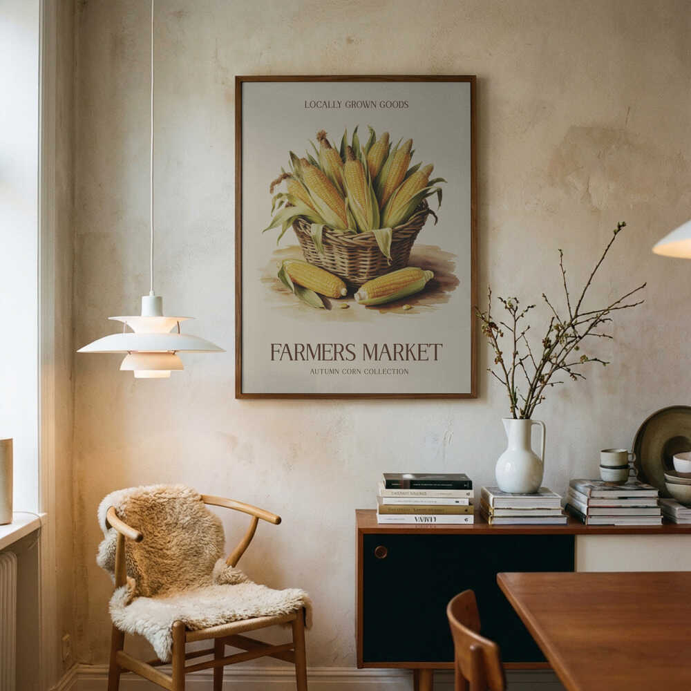 Farmers Market Corn Poster