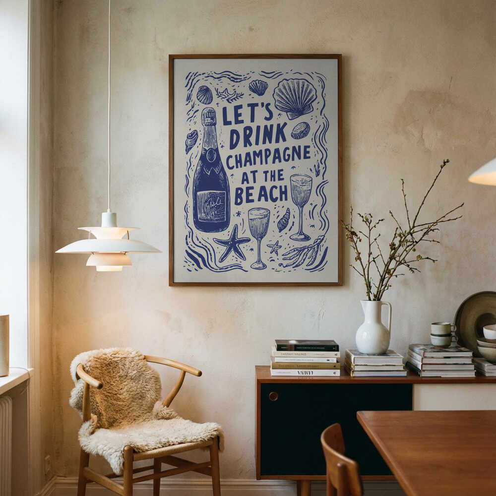 Let's Drink Champagne Poster