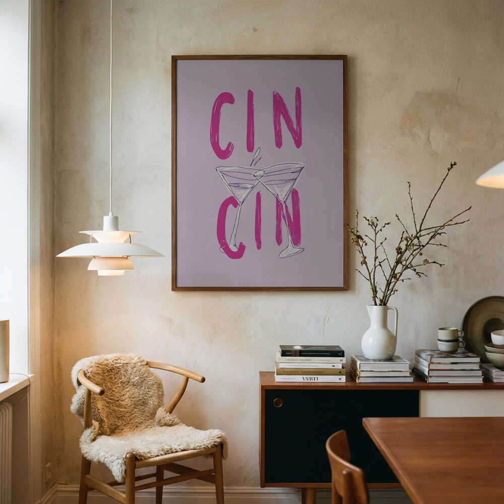 Cin Cin Pink Poster