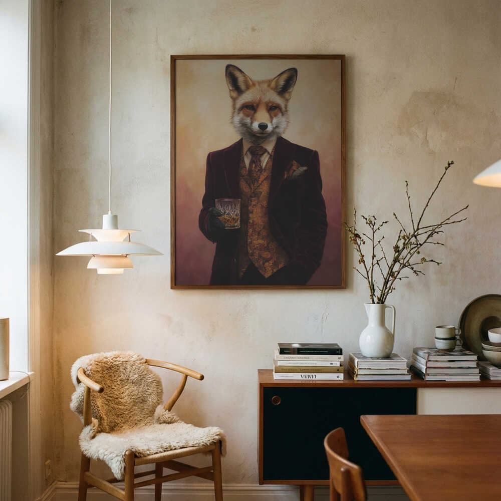 Fox In Velvet Suit Poster