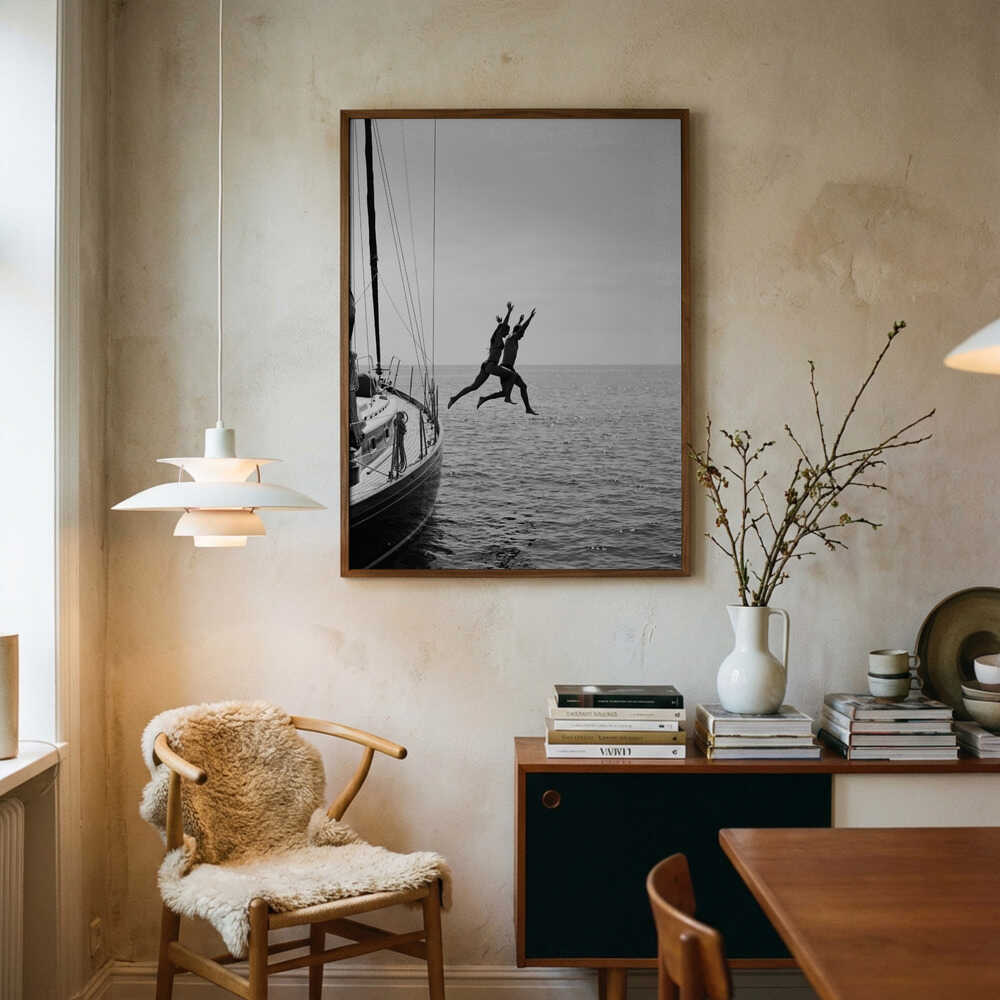 Jumping From a Boat Poster