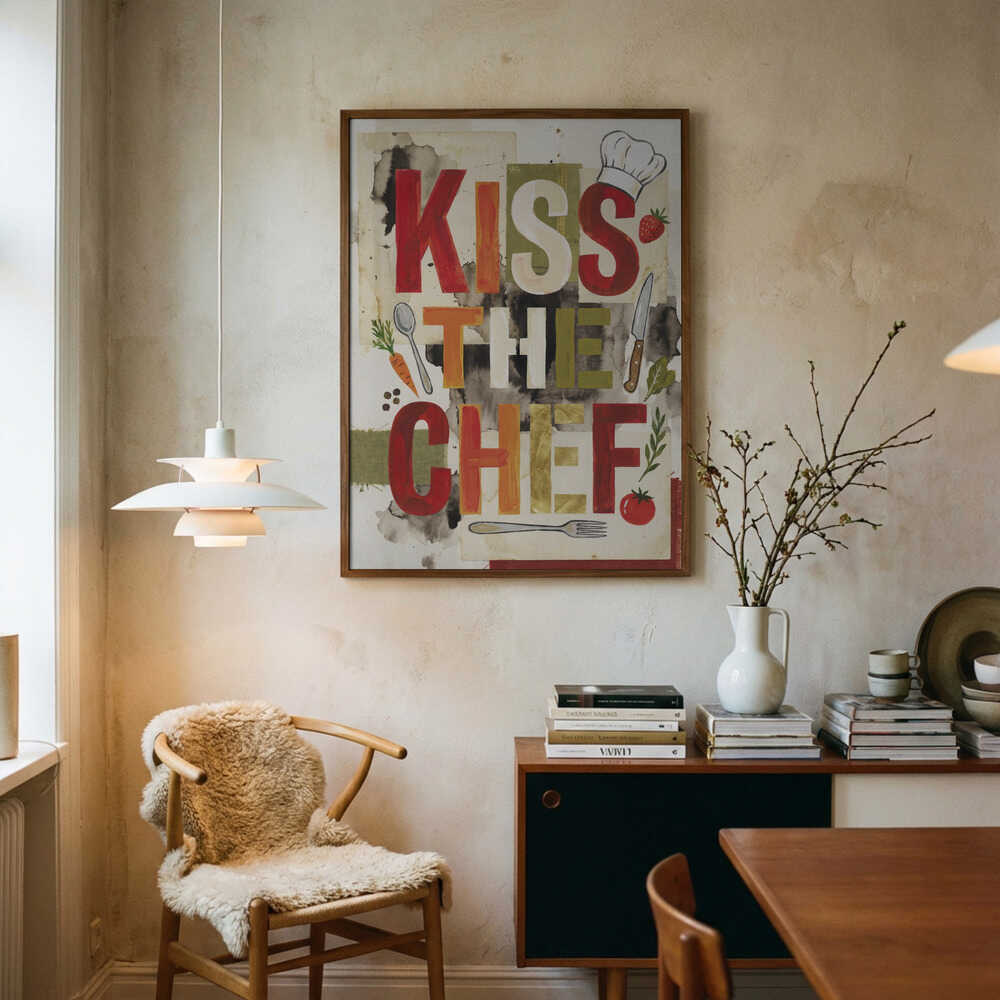 Kiss The Chef Kitchen Poster