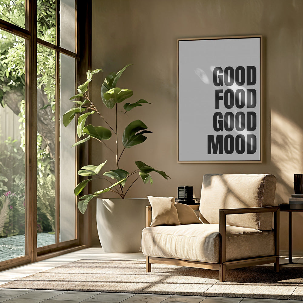 Godo Food Good Mood Poster (White)