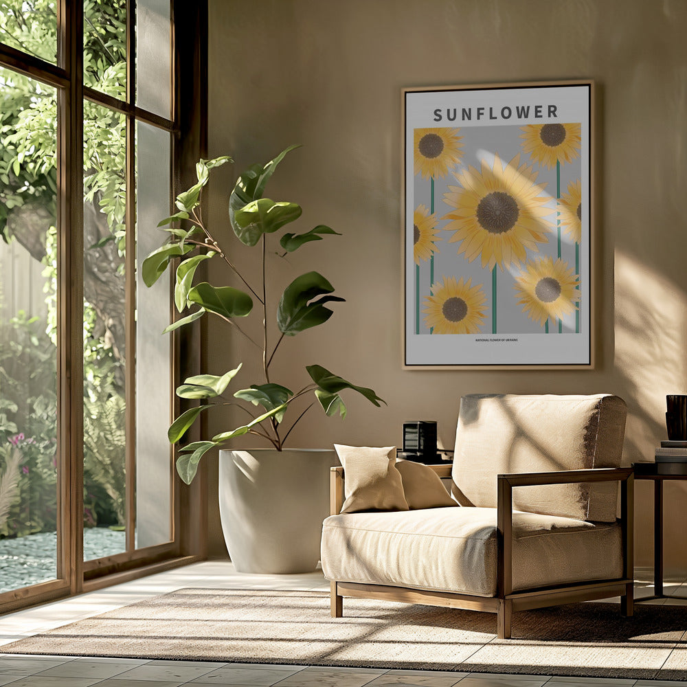 Sunflower - National flower och Ukraine Poster