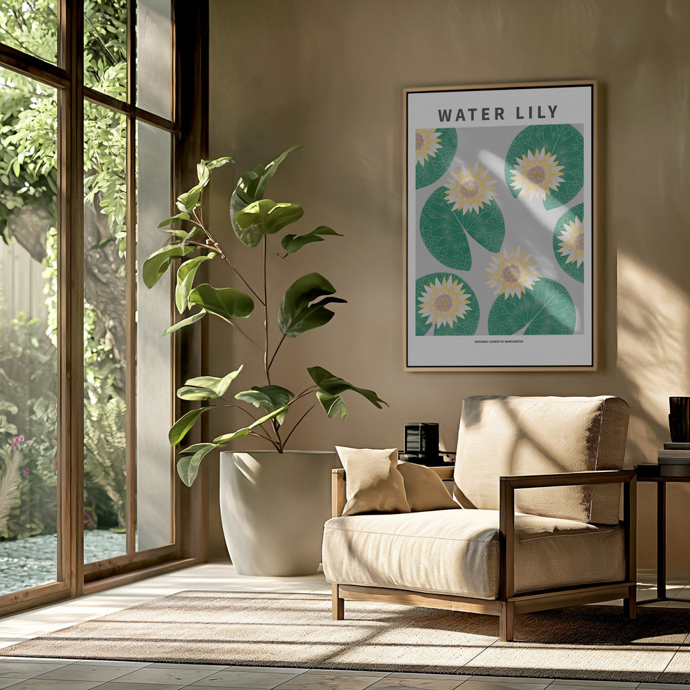 Water lily - National flower of Bangladesh Poster