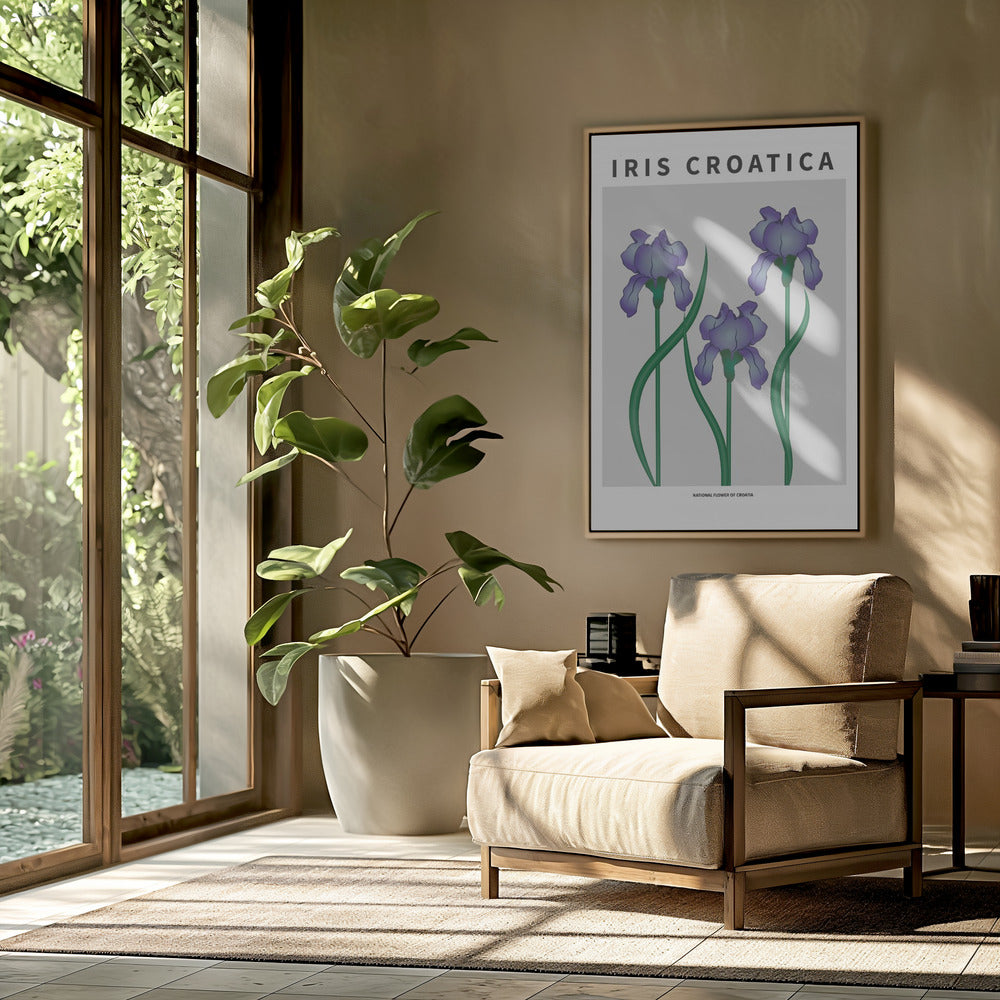 Iris Croatica - National flower of Croatia Poster
