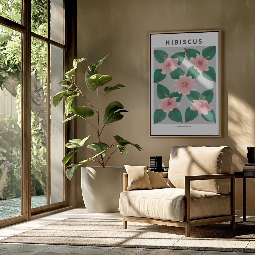 Hibiscus - National flower of Haiti Poster