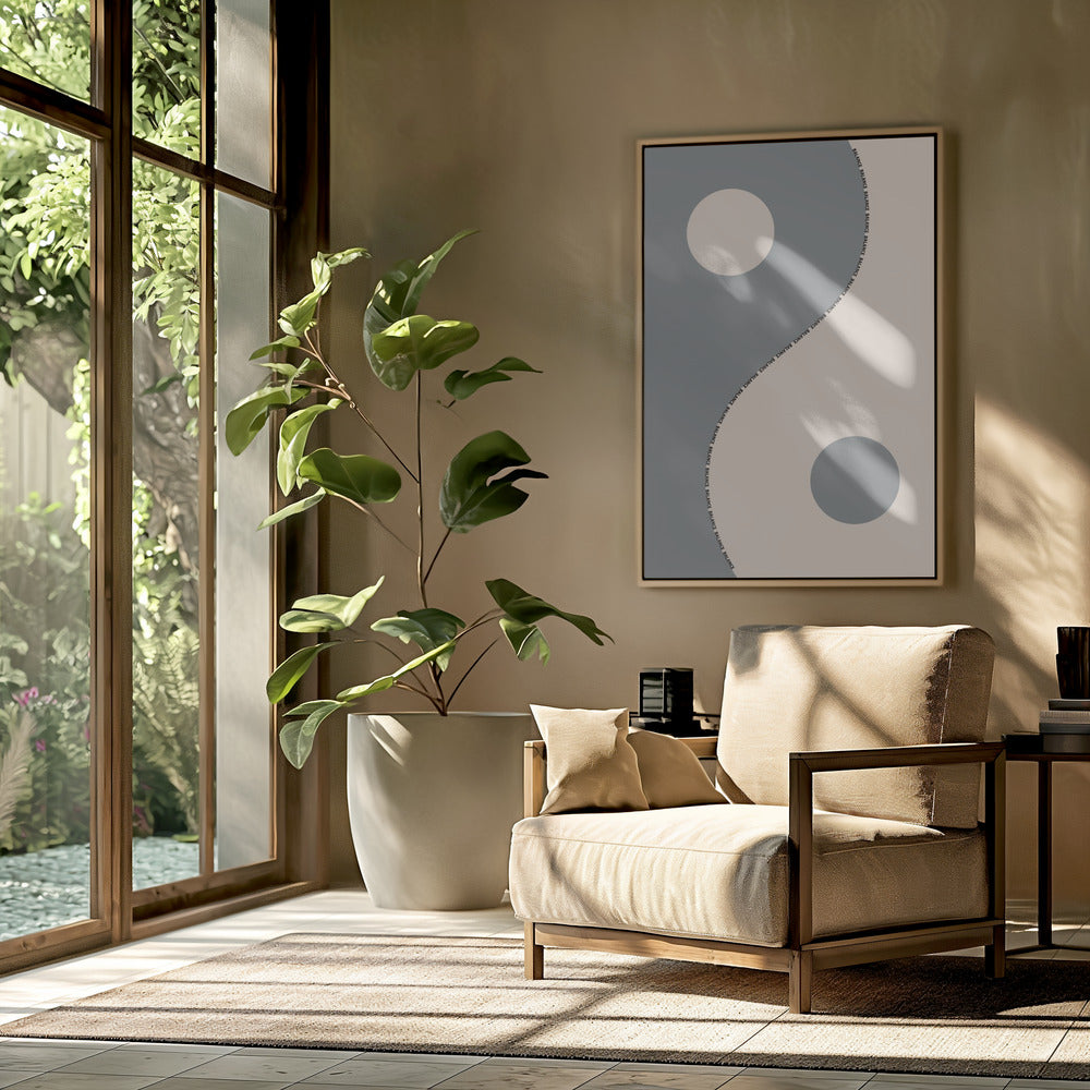 Balance gray Poster