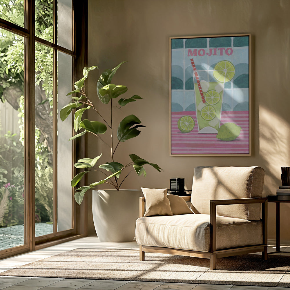 Glass of Mjito Poster