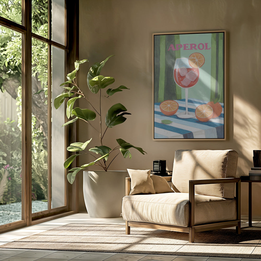 Aperol Spritz Cocktail Poster