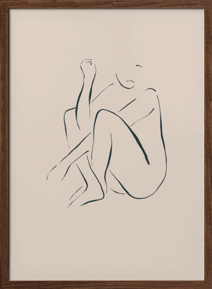 Sitting and Thinking Poster