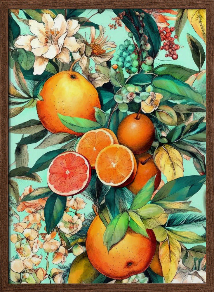 Flowers and fruits 2 Poster