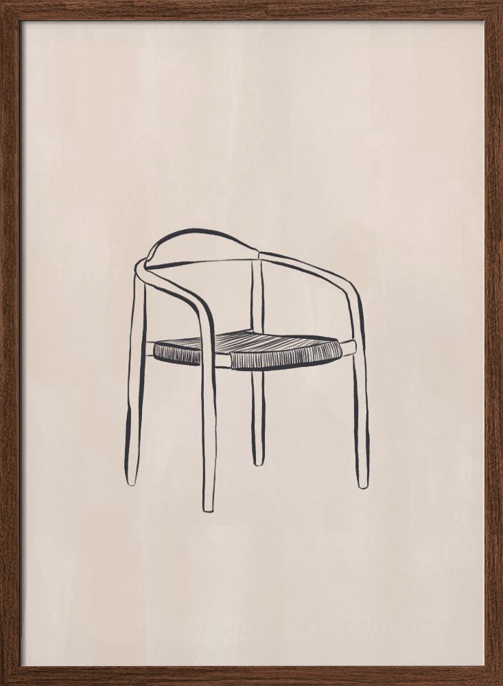 Design Chair Line Art Print By Ivy Green Illustrations 4 5 Ratio Poster