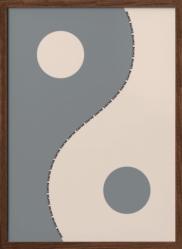 Balance gray Poster