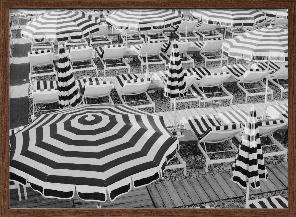 Black And White Riviera Beach Poster