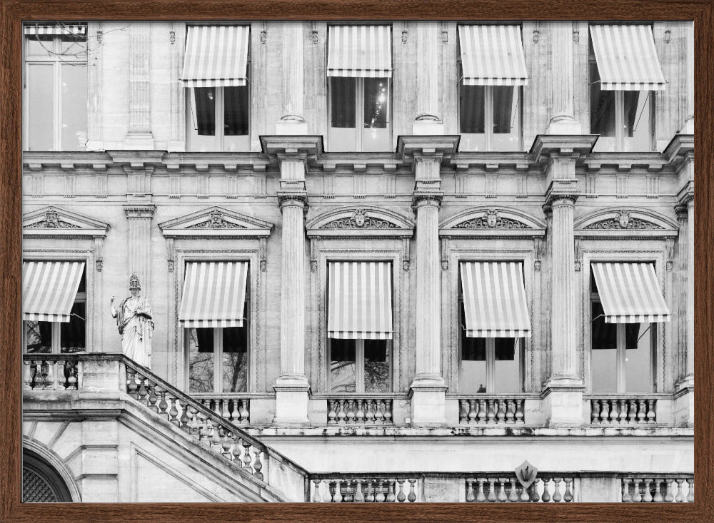 Paris Building Black And White Poster