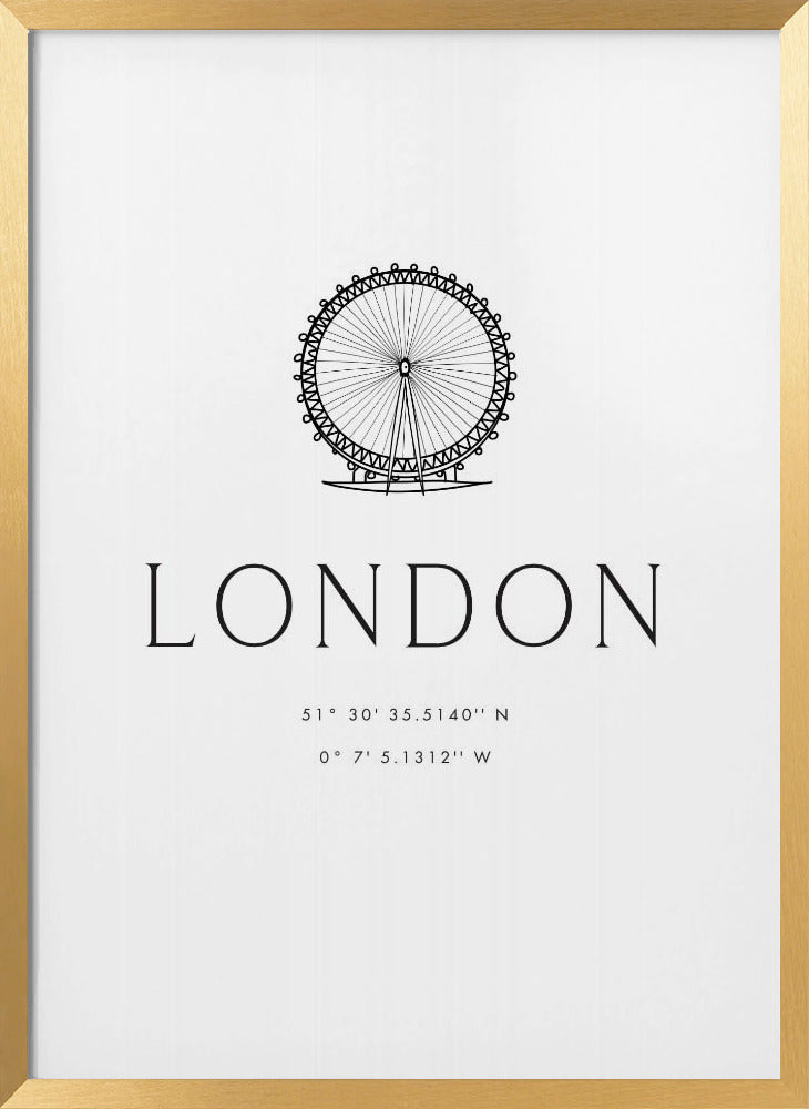 London city coordinates Poster