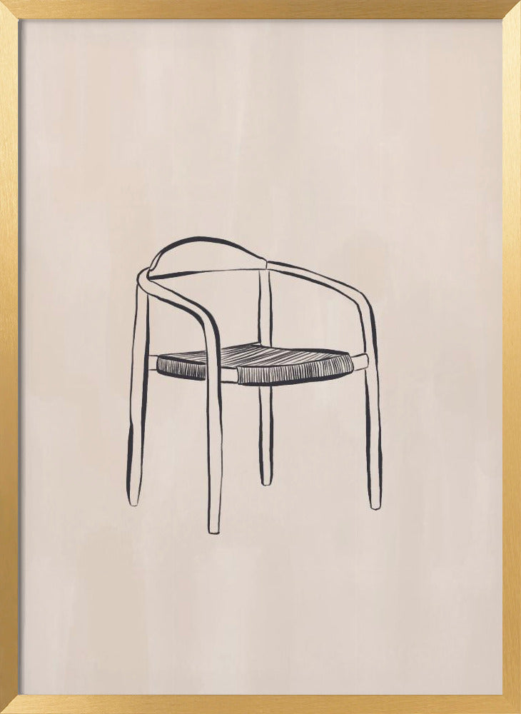 Design Chair Line Art Print By Ivy Green Illustrations 4 5 Ratio Poster