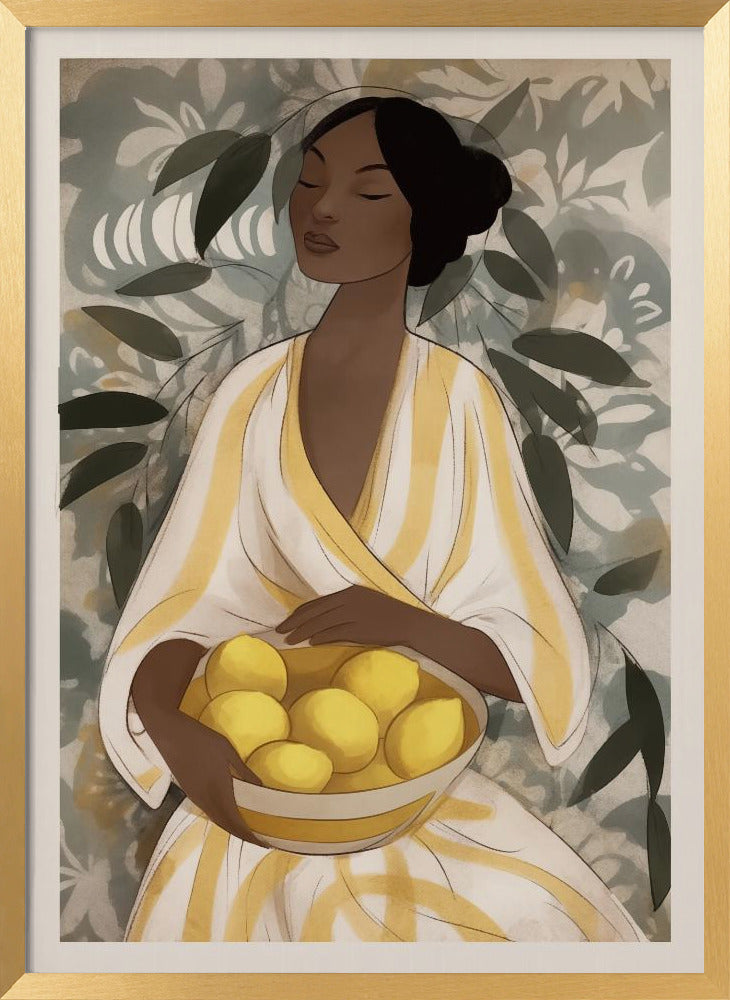 Citrus Garden Woman Poster