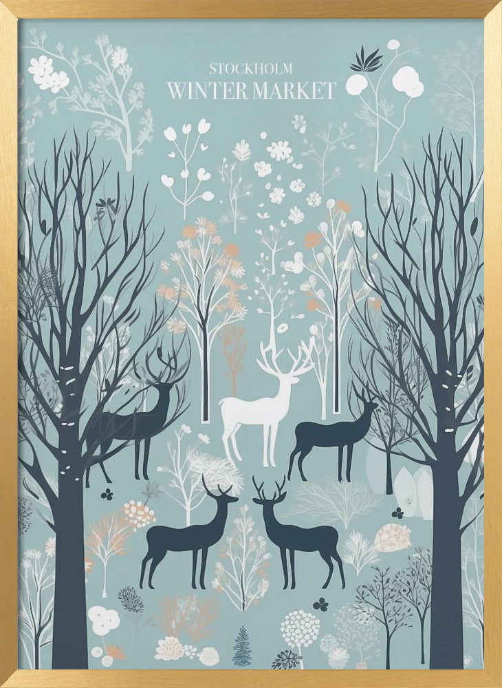 Stockholm Winter Market Poster