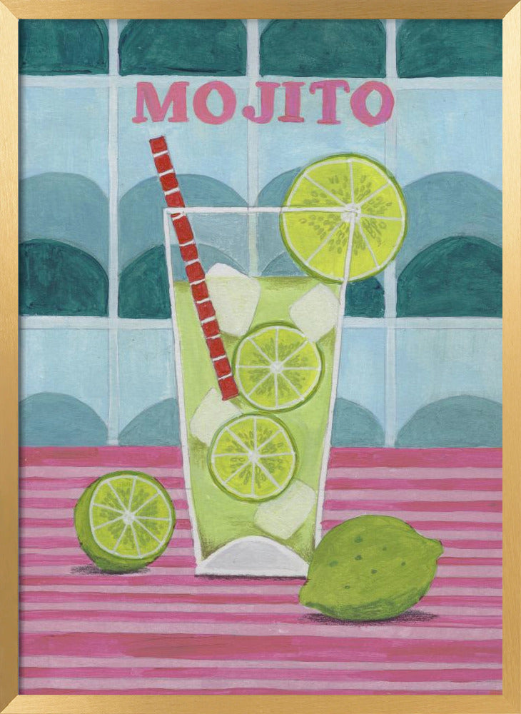 Glass of Mjito Poster