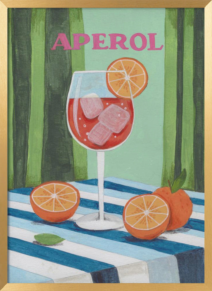 Aperol Spritz Cocktail Poster