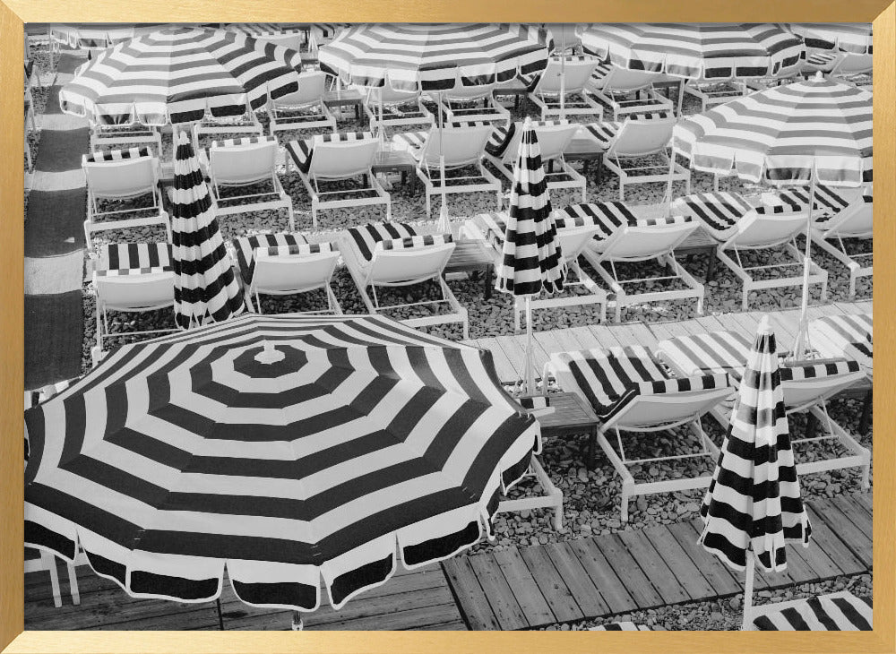 Black And White Riviera Beach Poster
