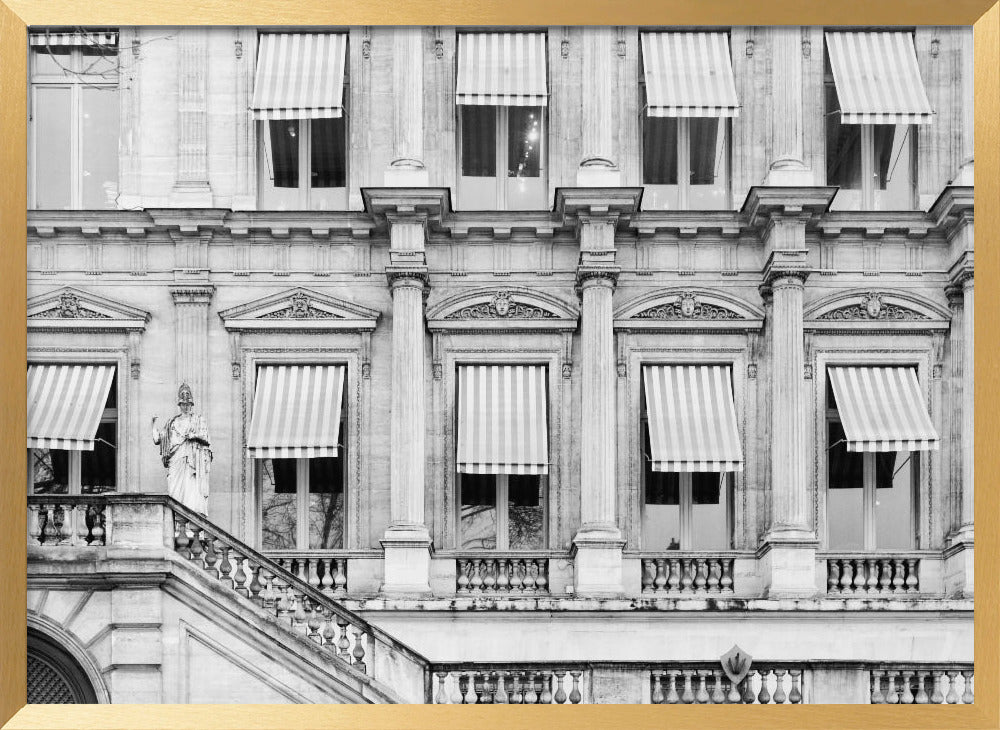 Paris Building Black And White Poster