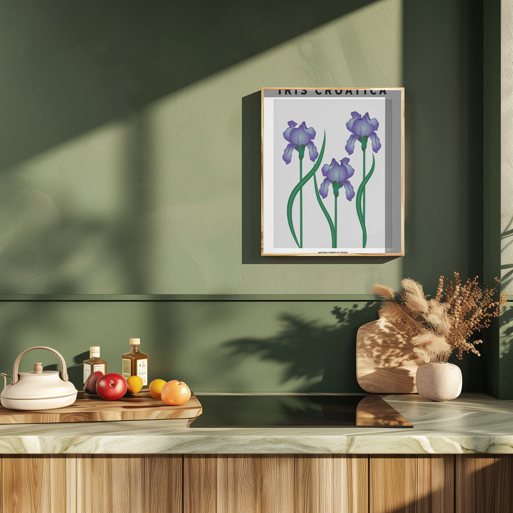 Iris Croatica - National flower of Croatia Poster