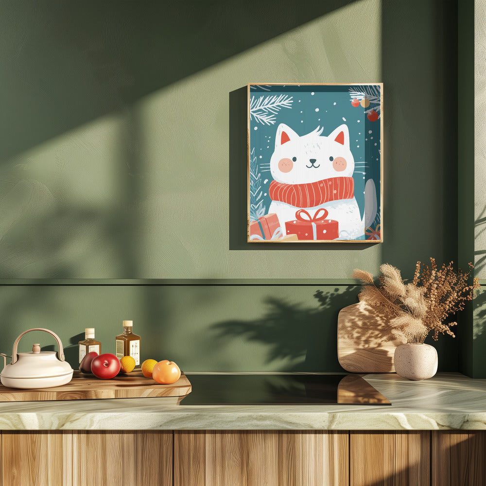 Christmas Cat Poster