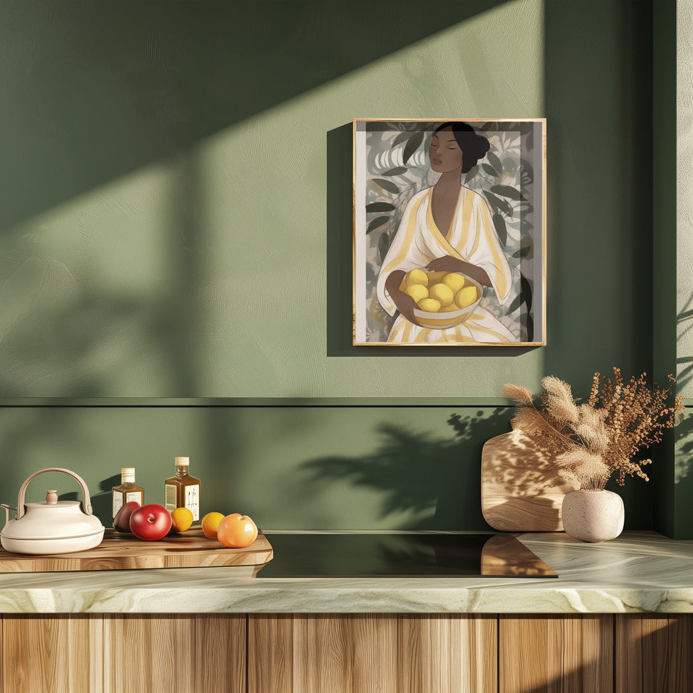 Citrus Garden Woman Poster