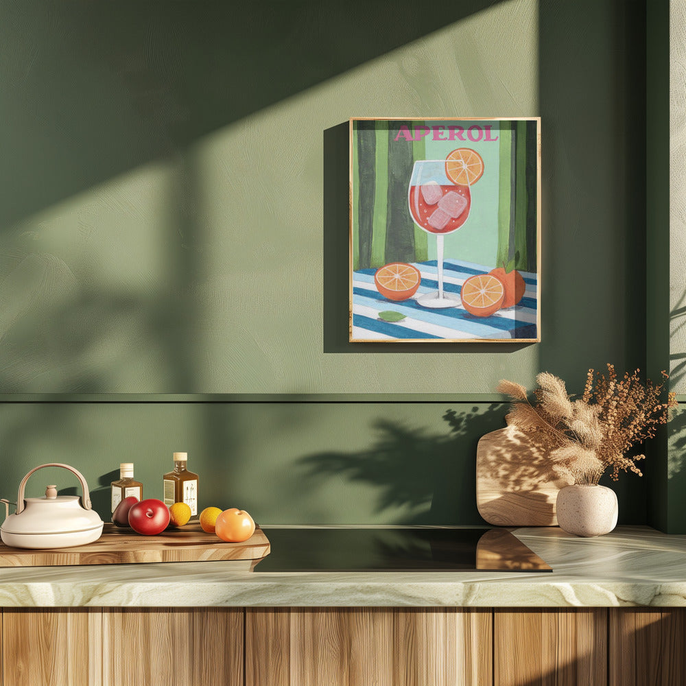 Aperol Spritz Cocktail Poster