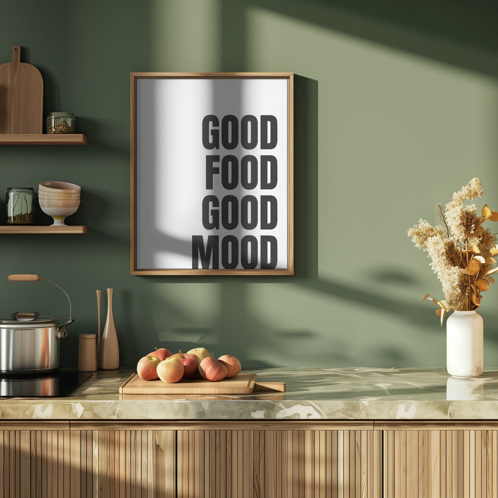 Godo Food Good Mood Poster (White)