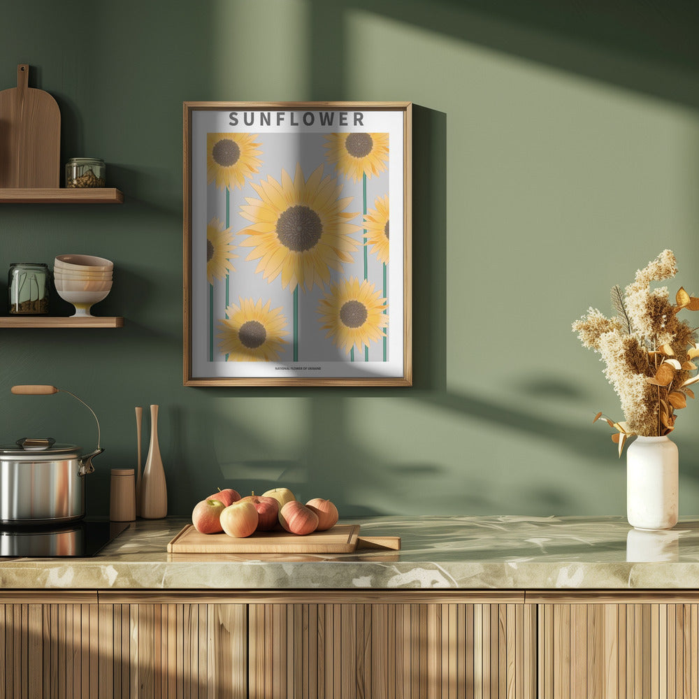 Sunflower - National flower och Ukraine Poster