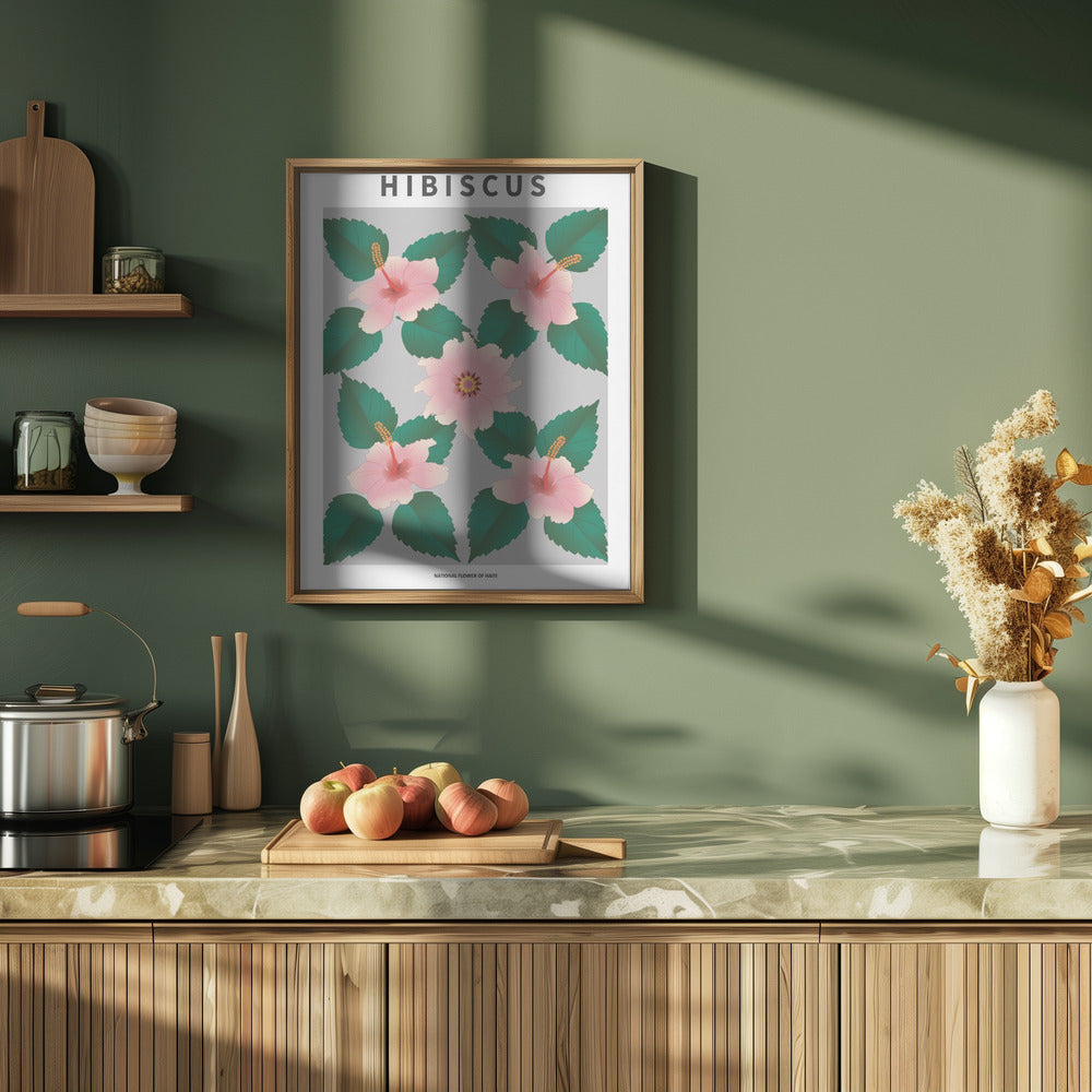 Hibiscus - National flower of Haiti Poster