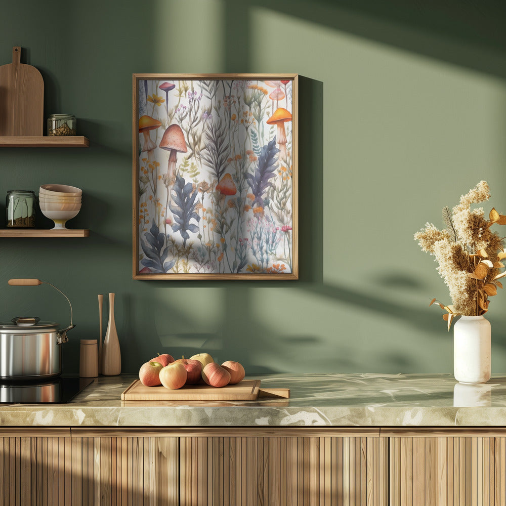 Nature Flowers and Leaves Watercolor Art (140) Poster