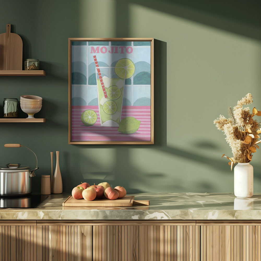 Glass of Mjito Poster