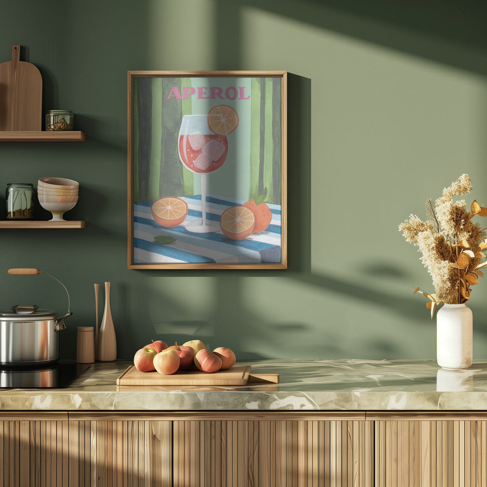 Aperol Spritz Cocktail Poster