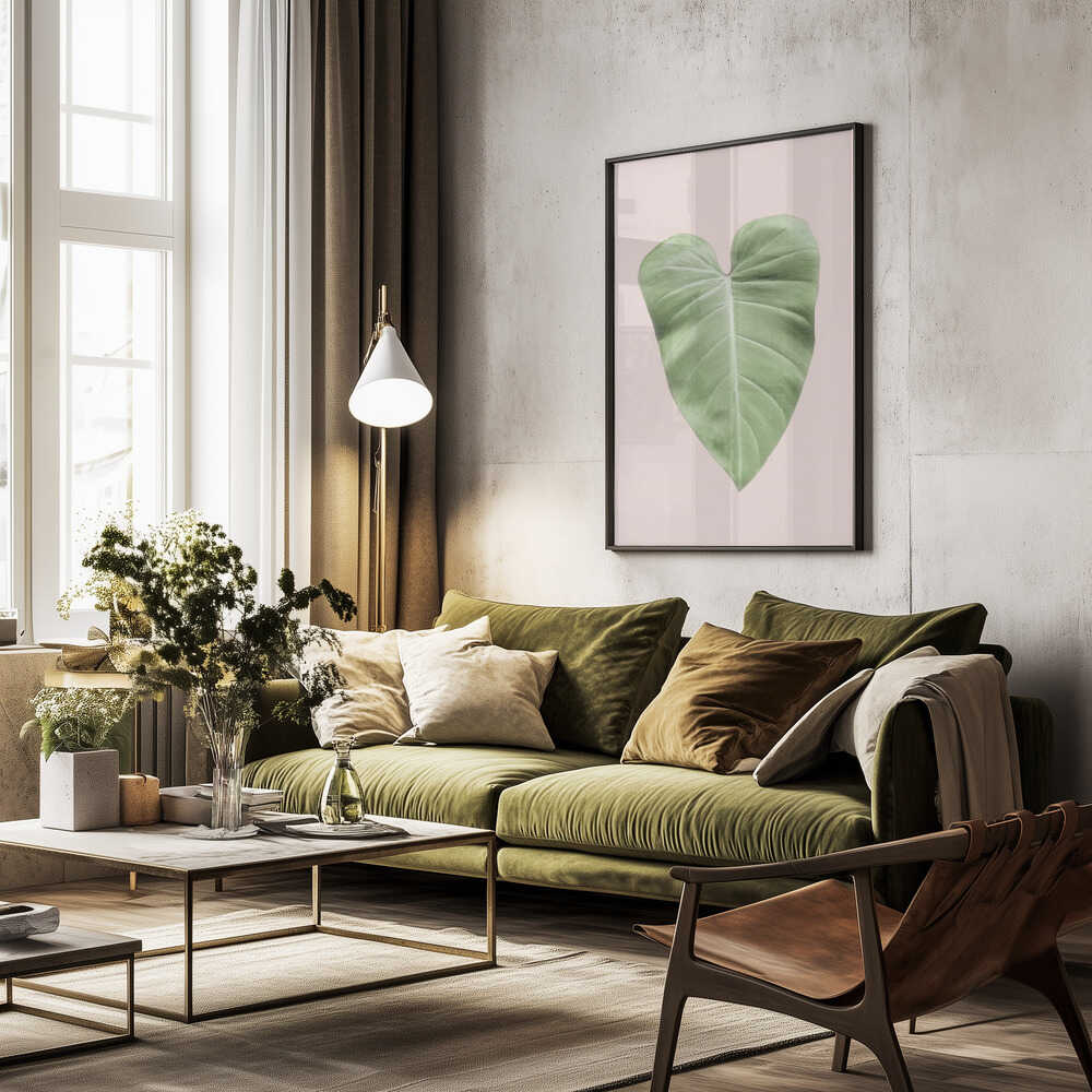 Tropical Leaf Blush Poster