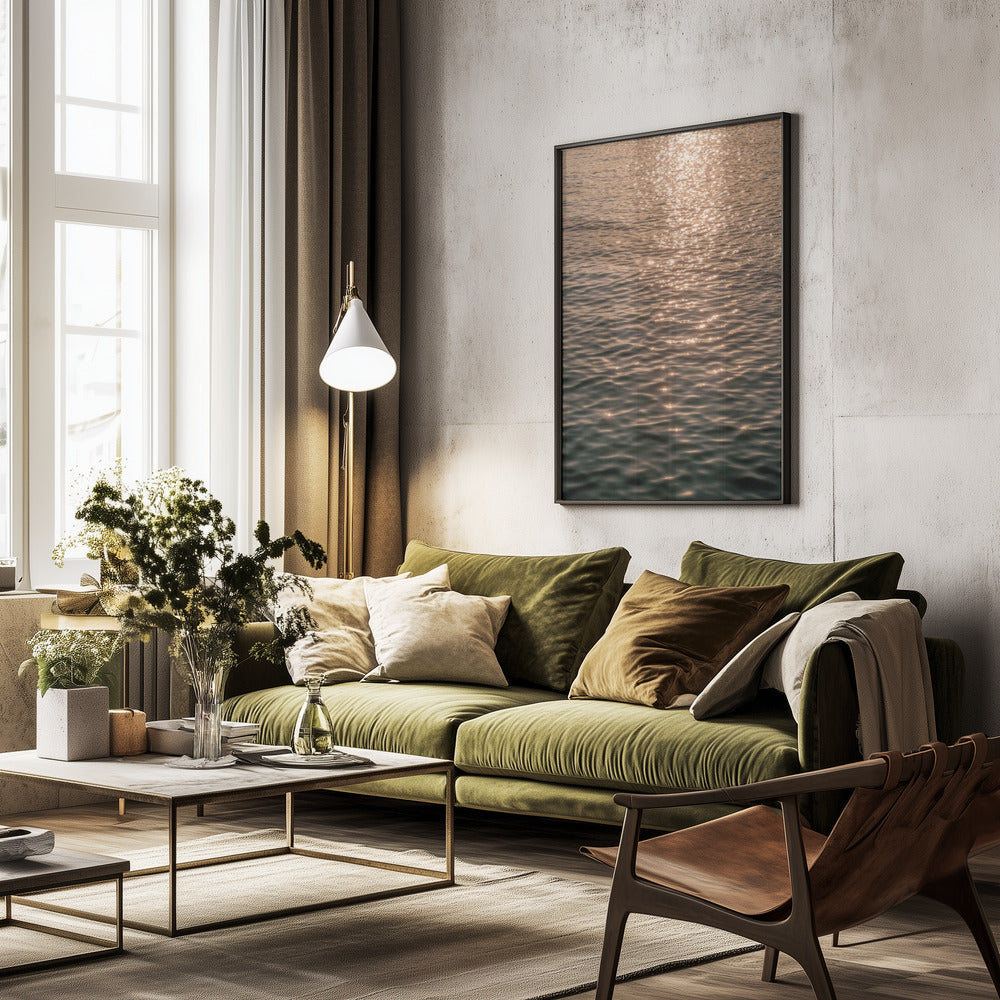 Sunset at Sea Poster