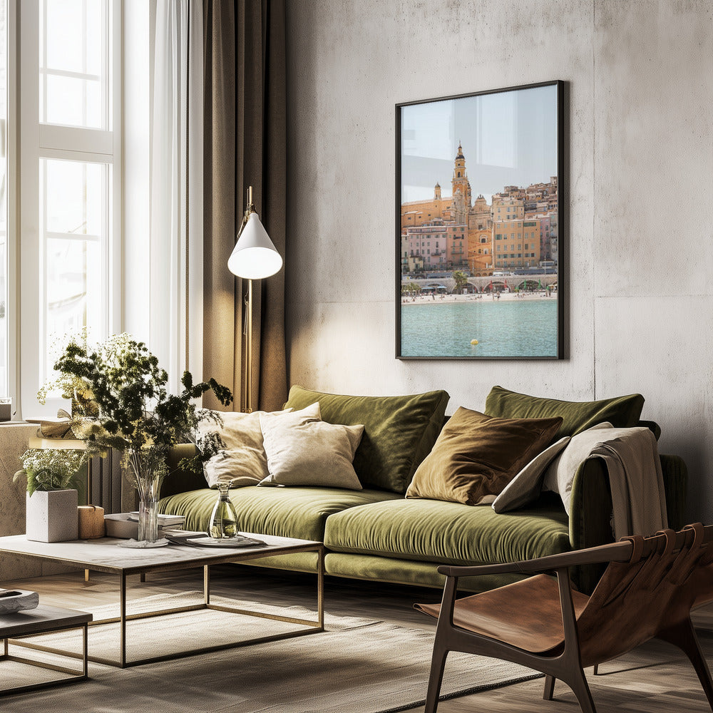 Skyline of Menton Poster