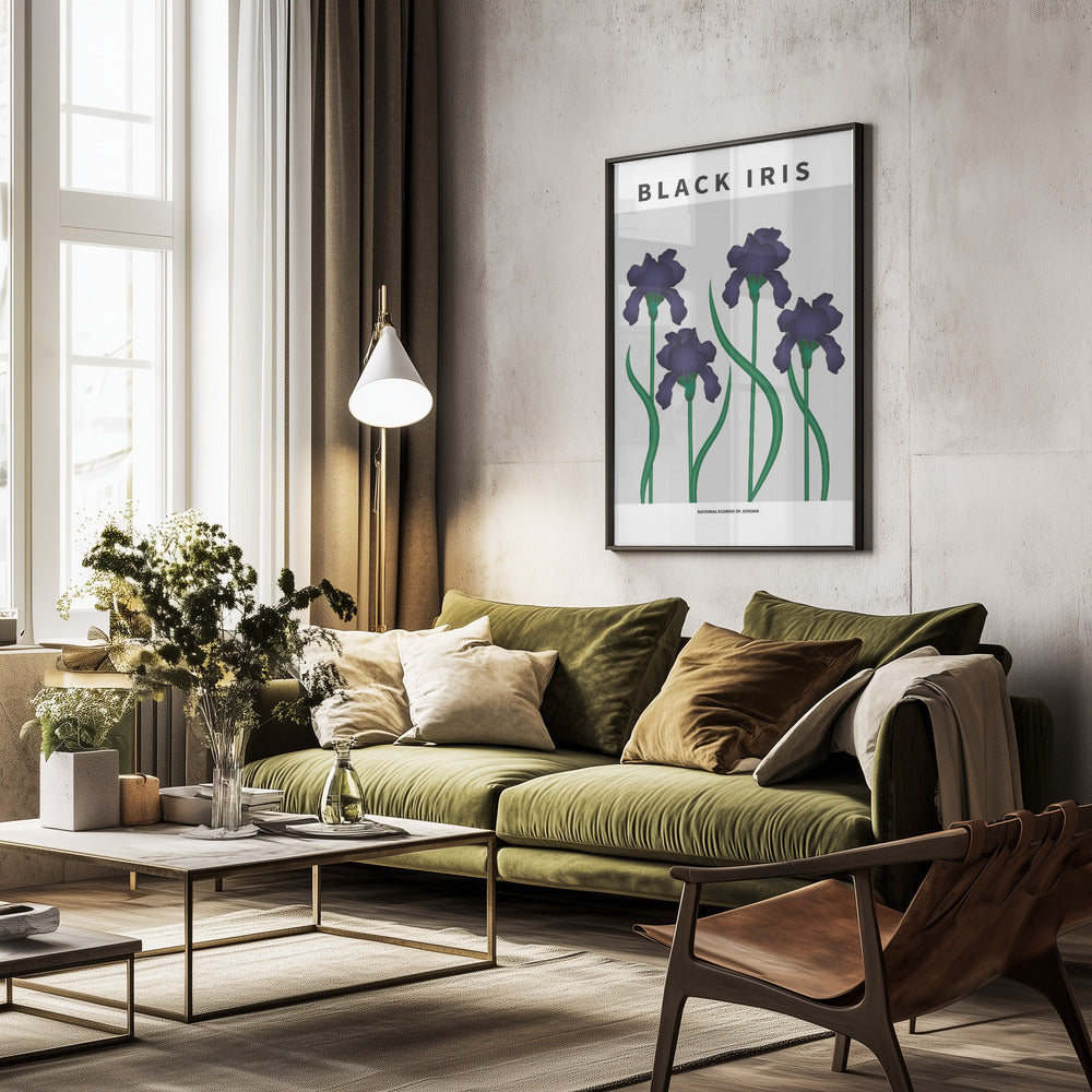 Black Iris - National flower of Jordan Poster