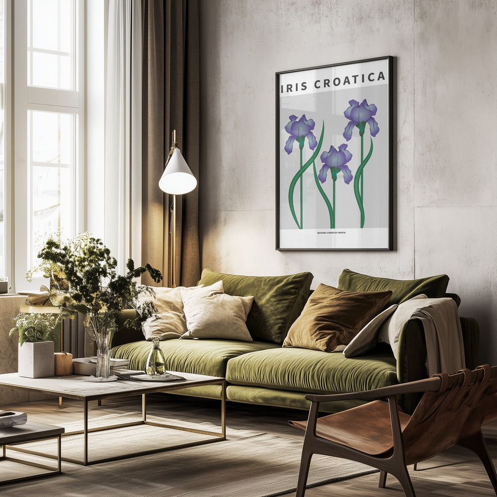 Iris Croatica - National flower of Croatia Poster