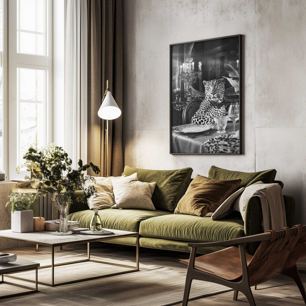 Leopard’s Luxurious Feast Poster