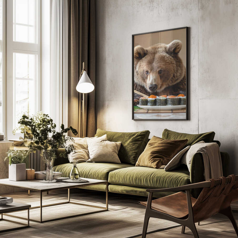 Bears Sushi Feast Poster