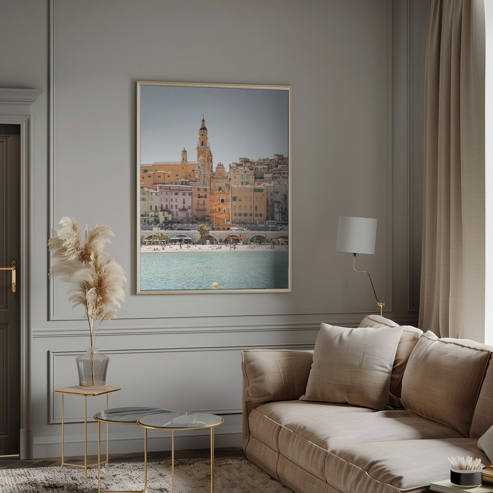 Skyline of Menton Poster