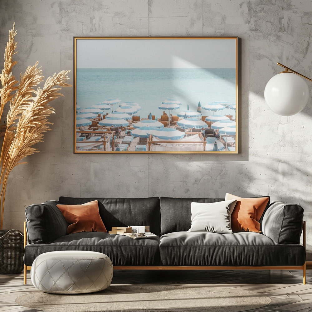 Blue Riviera Beach Poster