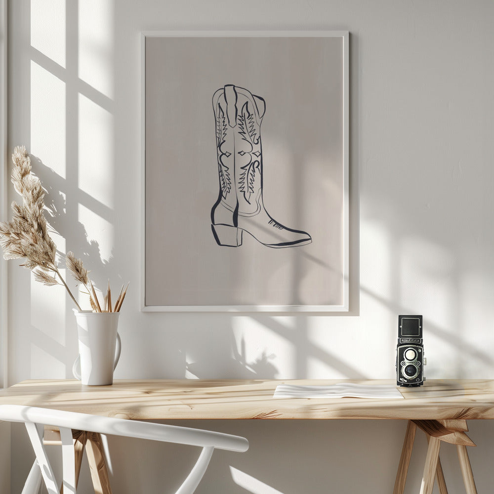 Cowboy Boots By Ivy Green Illustrations Poster