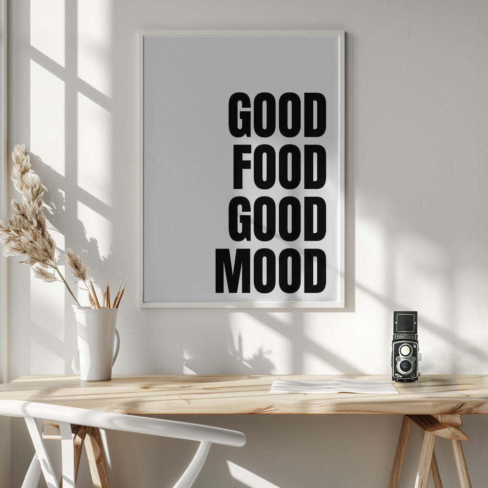Godo Food Good Mood Poster (White)