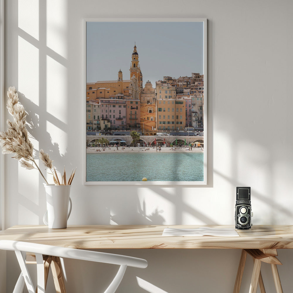 Skyline of Menton Poster